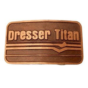 Dresser Titan Belt Buckle Gas Oil Drilling Pumping Roughneck Advertising Promo